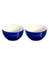Staub Universal Ceramic 2-piece Large Bowl Set In Dark Blue