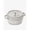 Staub 4-quart Round Enameled Cast Iron Cocotte In White Truffle
