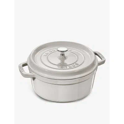 STAUB WHITE TRUFFLE COCOTTE CAST-IRON CASSEROLE DISH 23.5CM