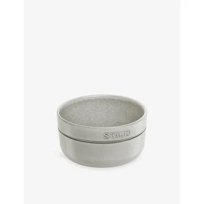 Staub White Truffle Round Ceramic Bowl 12cm In Gray