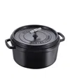 Staub X Buster + Punch Cocotte With Steel Knob (28cm) In Black
