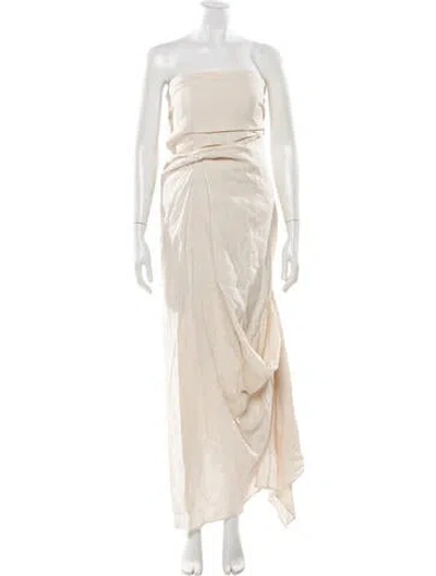 Pre-owned Staud 2024 Long Dress W/ Tags In Neutrals