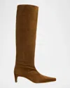 Staud Wally 55mm Suede Wide-calf Knee-high Boots In Multi