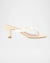 Staud 55mm Freja Shell Leather Thong Sandals In Neutral