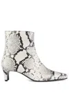 Staud Python-effect Leather Wally Ankle Boots 55 In Animal Print