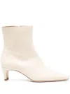 Staud Off-white Wally Ankle Boots In Neutrals