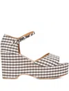 Staud 95mm Stella Platform Sandals In Multi