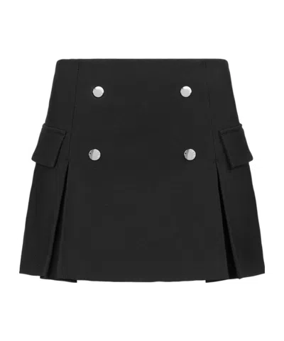 Staud A-shaped Mini Skirt In Black