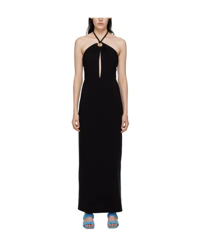 Staud Abigail Swirl-detail Dress In Black