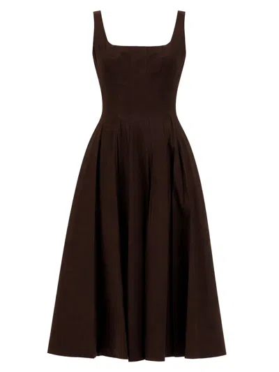 Staud Abito Midi "wells" In Brown