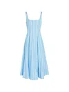 Staud Mini A-line Dress For Women In Blue