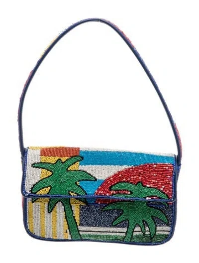 Pre-owned Staud Acrylic Shoulder Bag In Blue