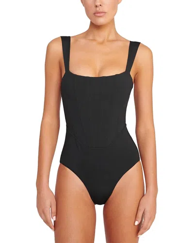 Staud Adelaide One Piece Swimsuit In Black
