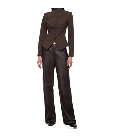 Staud Adrian Jacket Earth In Brown