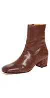 Staud Aimee Short Boots Mahogany In Mahogany