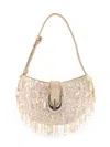 Staud Alana Bag Shoulder Bag With All-over Sequins In White