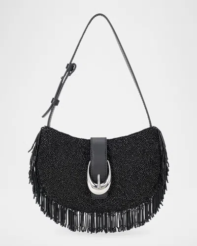 STAUD ALANA FRINGE BEADED SHOULDER BAG