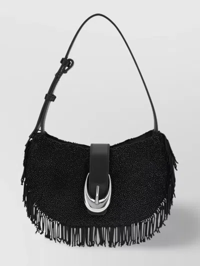 Staud Alana Fringed Beaded Shoulder Bag