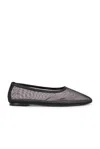 Staud Round Head Ballet Shoes In Black Mesh