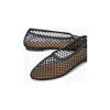 Staud Alba Ballet Flat In Black Netting