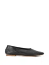 Staud Alba Leather Ballet Flats In Black