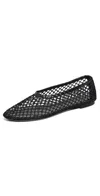 Staud Alba Ballet Flat In Black Netting In Black