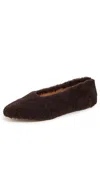 Staud Alba Ballet Flats Espresso In Brown