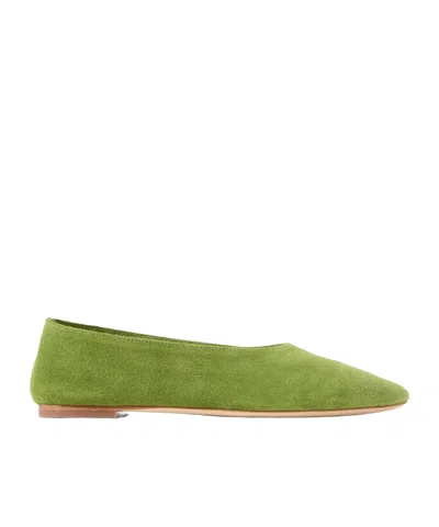 Staud Alba Ballet Flats In Green