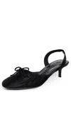 Staud Alba Satin Ballet Slingback Pumps In Black