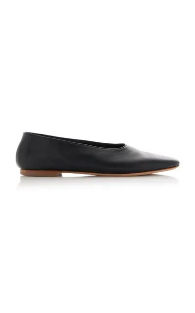 STAUD STAUD ALBA LEATHER BALLET FLATS