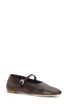 Staud Alba Mary Jane Ballet Flats Espresso In Multi