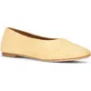 Staud Alba Raffia Ballet Flat In Natural Raffia
