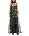 Staud Albee Botanical Shadows Organza Dress In Botanical Shadows