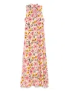 Staud Albee Floral Sleeveless Maxi Dress In Pink