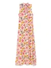 Staud Albee Floral Sleeveless Maxi Dress In Neutrals