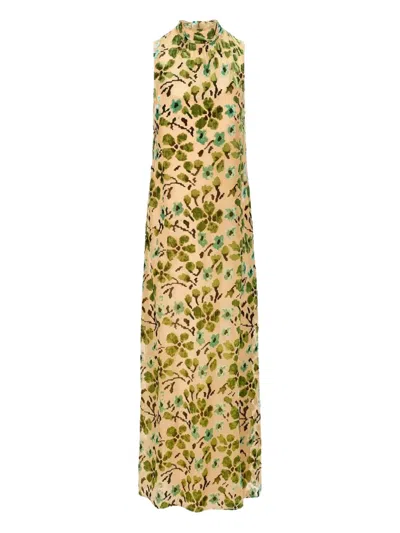 Staud Albee Maxi Dress In Neutrals