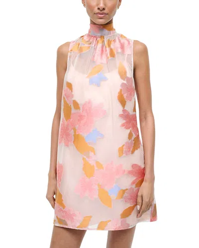 Staud Albee Floral Organza Minidress In Multi