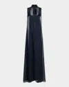 Staud Albee Dress In Midnight Black