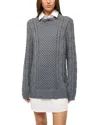 Shop Staud Aldrin Dress In Charcoal/white In Multi