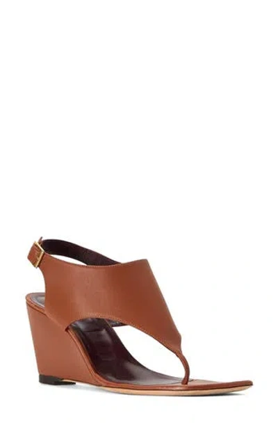 Staud Alex Slingback Wedge Sandal In Tan