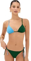 Staud Alexis Bikini Top Jungle/sky In Jungle/sky