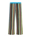 Staud Ali Striped Knitted Straight-leg Pants In Multi