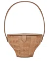 Staud Alice Croc-embossed Leather Bag