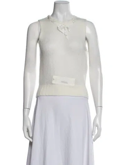 Pre-owned Staud Alpaca Tie Neck Sweater W/ Tags In Pink