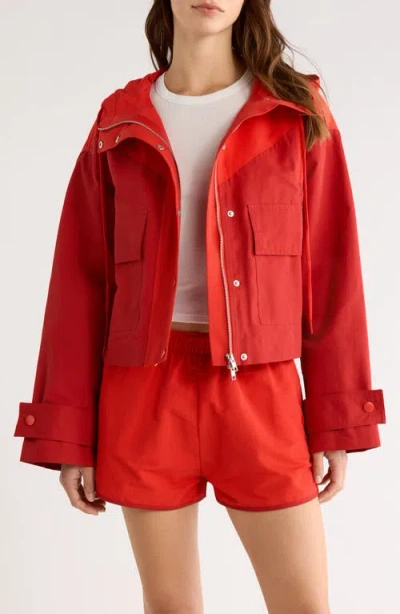 Staud Alta Jacket In Red