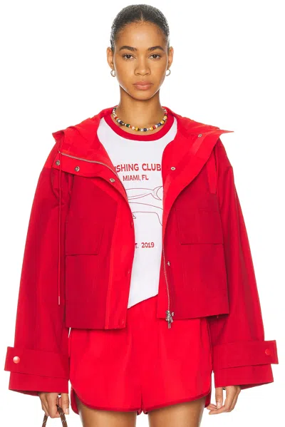 Staud Alta Jacket In Red