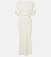 Staud Amelie Midi Dress In Ivory In White