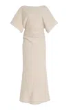 Staud Amelie Midi Dress In Ivory In Neutral