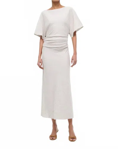 Staud Amelie Linen Dress In Natural In White