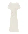 Staud Amelie Linen Midi Dress Natural In Multi